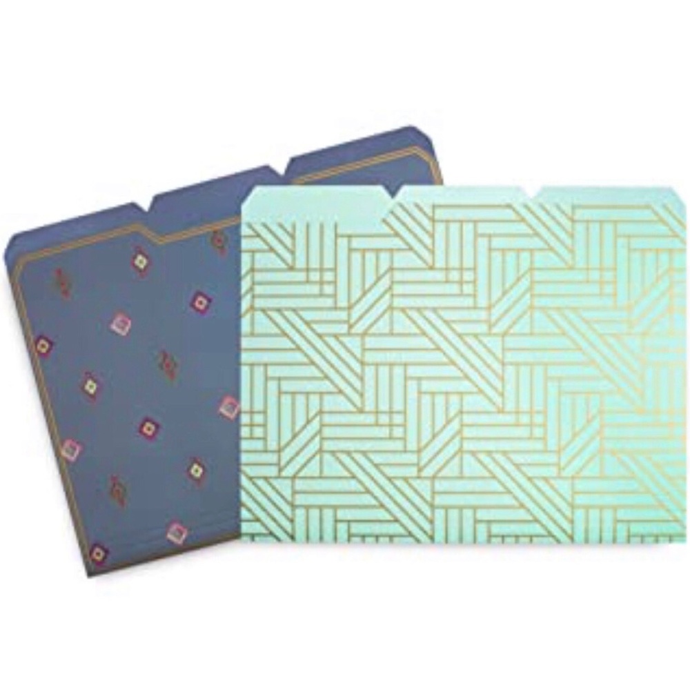 Vera Bradley Retired Stylish Patterned Letter Size Top Tab Flie Folders, Set/6